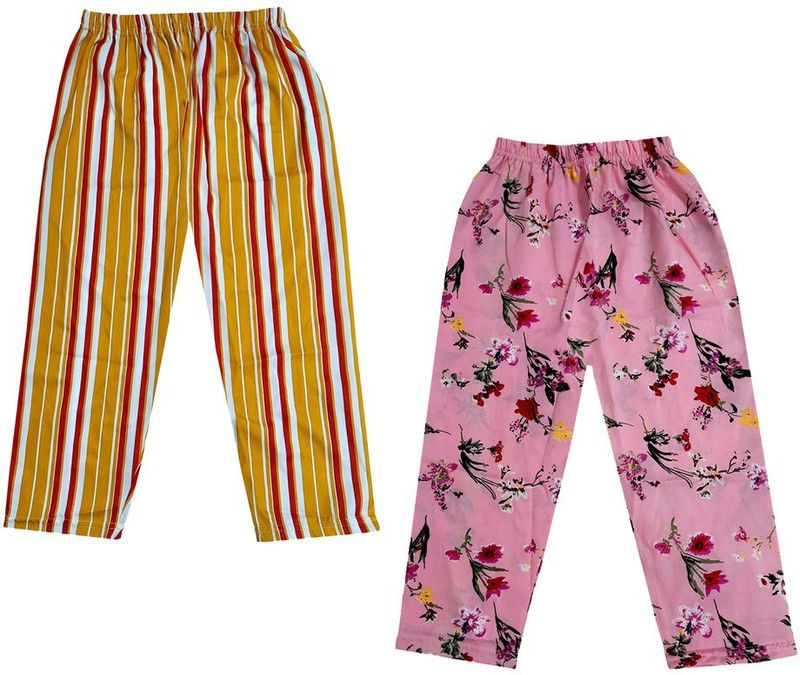 Capri For Girls Casual Floral Print Crepe  (Multicolor Pack of 2)