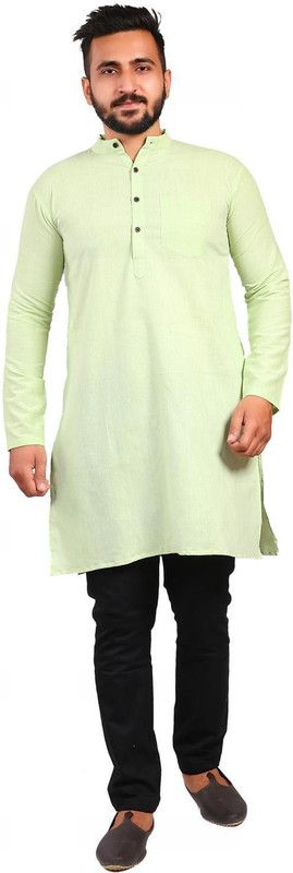 Men Kurta  (Light Green)