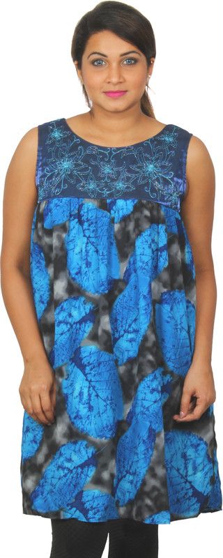 Women Printed Georgette A-line Kurta  (Multicolor)