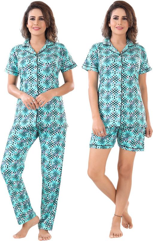 Women Co-ords Light Blue Printed