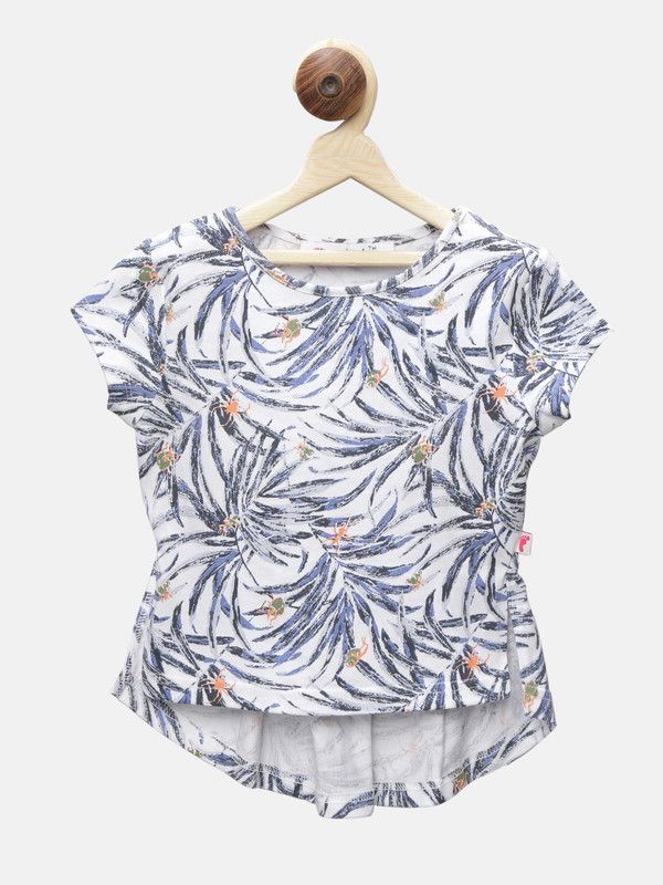 Girls Party Poly Crepe Top  (Blue, Pack of 1)