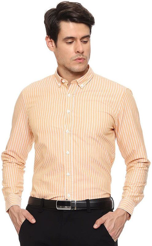 Men Regular, Slim Fit Checkered Spread Collar Formal Shirt