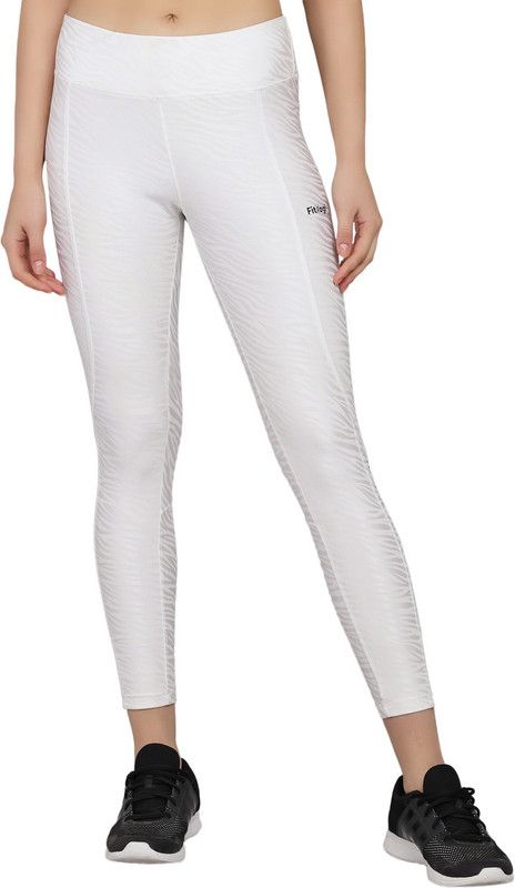 FIT YOGI Ankle Length Western Wear Legging  (White, Printed)