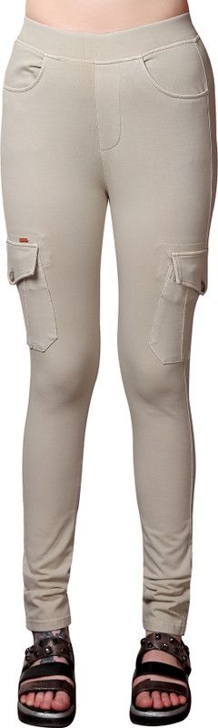Women Regular Mid Rise Beige Jeans