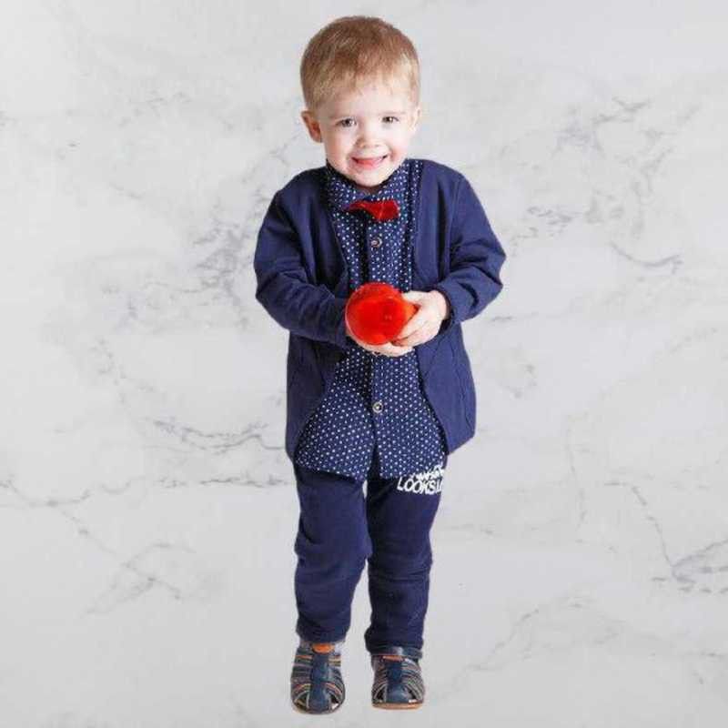 OOKSGAL Baby Boys & Baby Girls Party(Festive) Shirt Pant  (Blue)