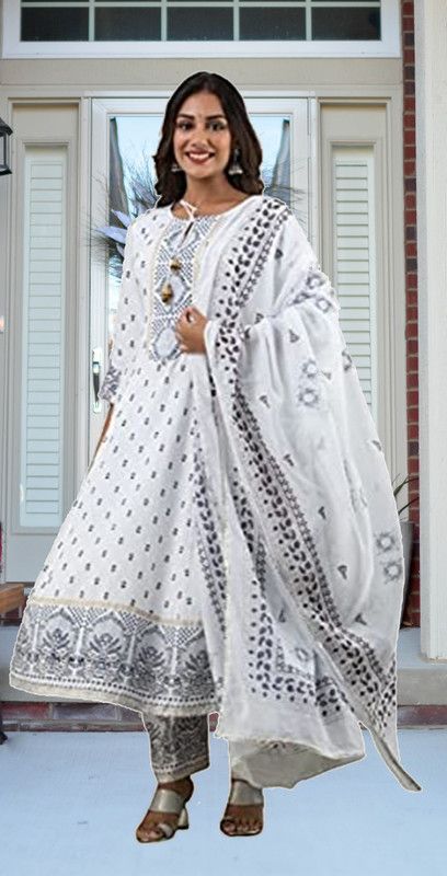 Women Kurta and Dupatta Set Viscose Rayon