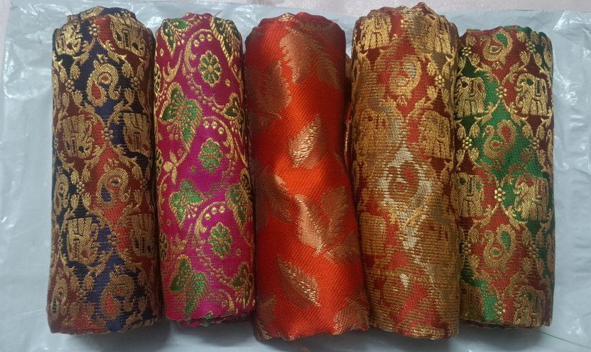 Unstitched Cotton Silk Blouse Material Animal Print, Floral Print