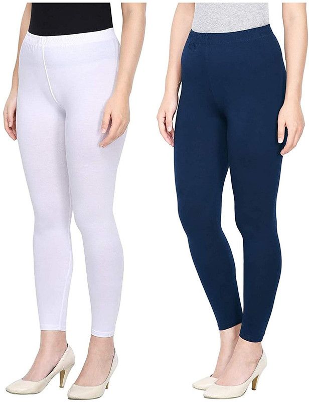 Ethnic Wear Legging  (Black, White)