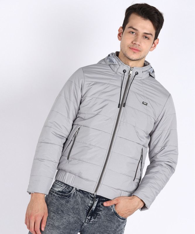 Men Checkered Quilted Jacket