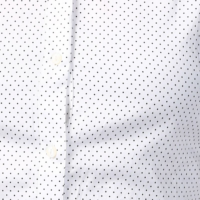Women Regular Fit Polka Print Spread Collar Formal Shirt