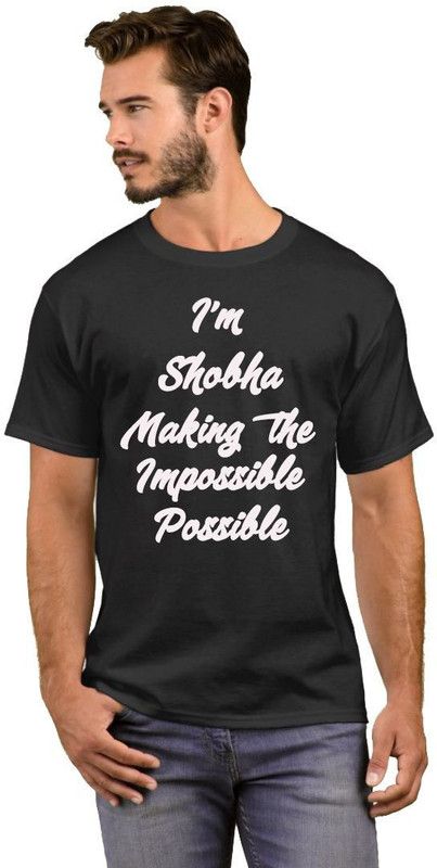 Shobha Making the Impossible Possible Men Printed Round Neck Reversible Cotton Blend White, Black T-Shirt