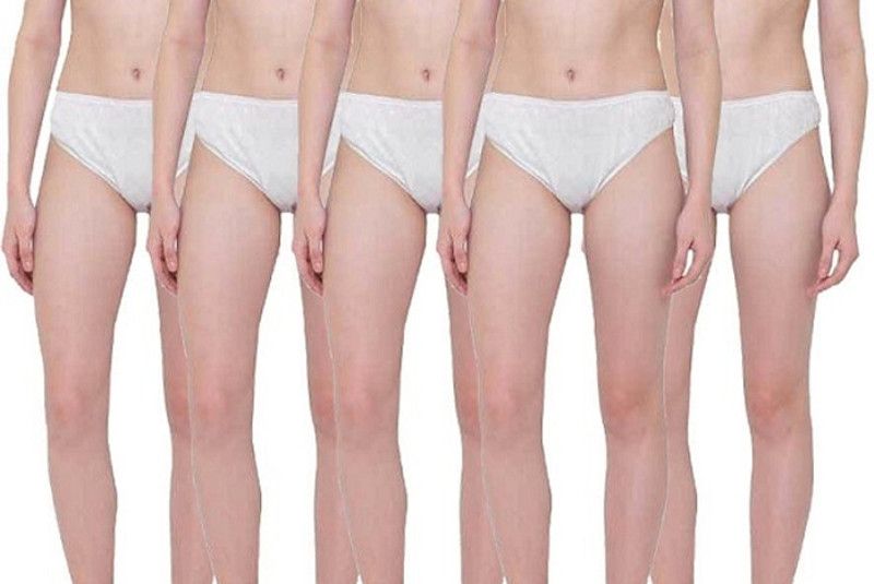 Pack of 10 Women Hipster White Panty