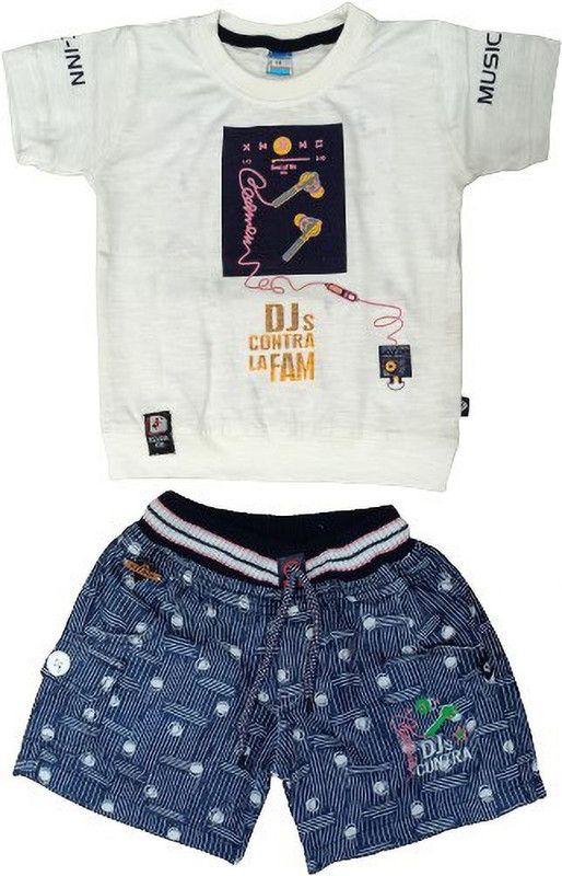 Baby Boys Party(Festive) T-shirt Shorts  (Pink)