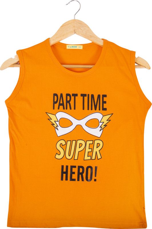 TADEO Vest For Boys & Girls Cotton Blend  (Orange, Pack of 1)