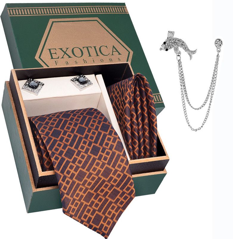 EXOTICA FASHIONS Printed Tie  (Pack of 5)