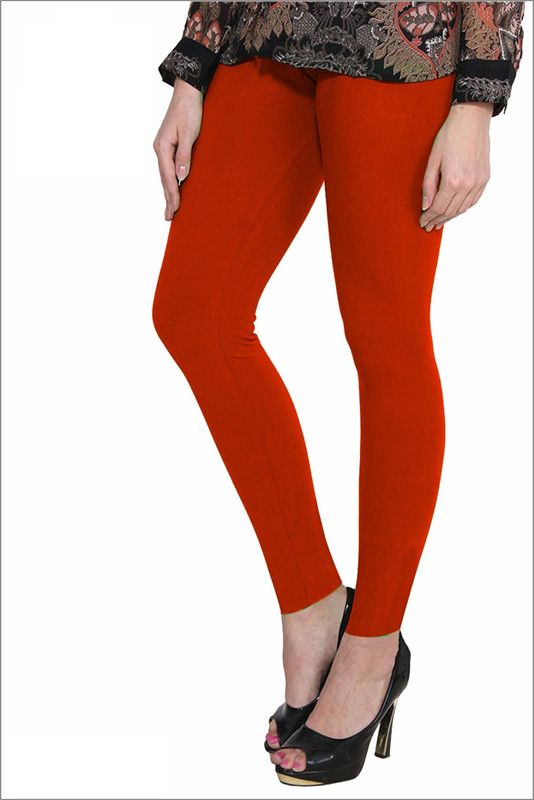 Blume Ankle Length Western Wear Legging  (Maroon, Solid)