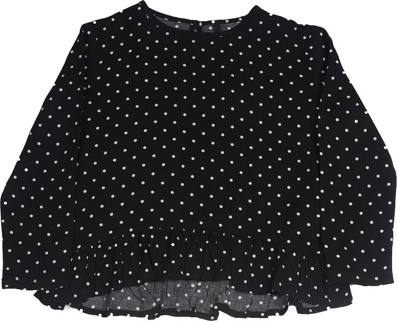 Baby Girls Casual Cotton Viscose Blend Top  (Black, Pack of 1)