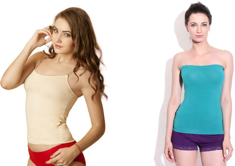 Women Blue, Beige Camisole