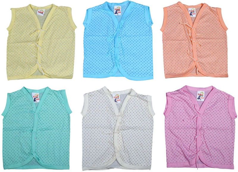 Baby Girls Cotton Blend Top  (Multicolor, Pack of 6)
