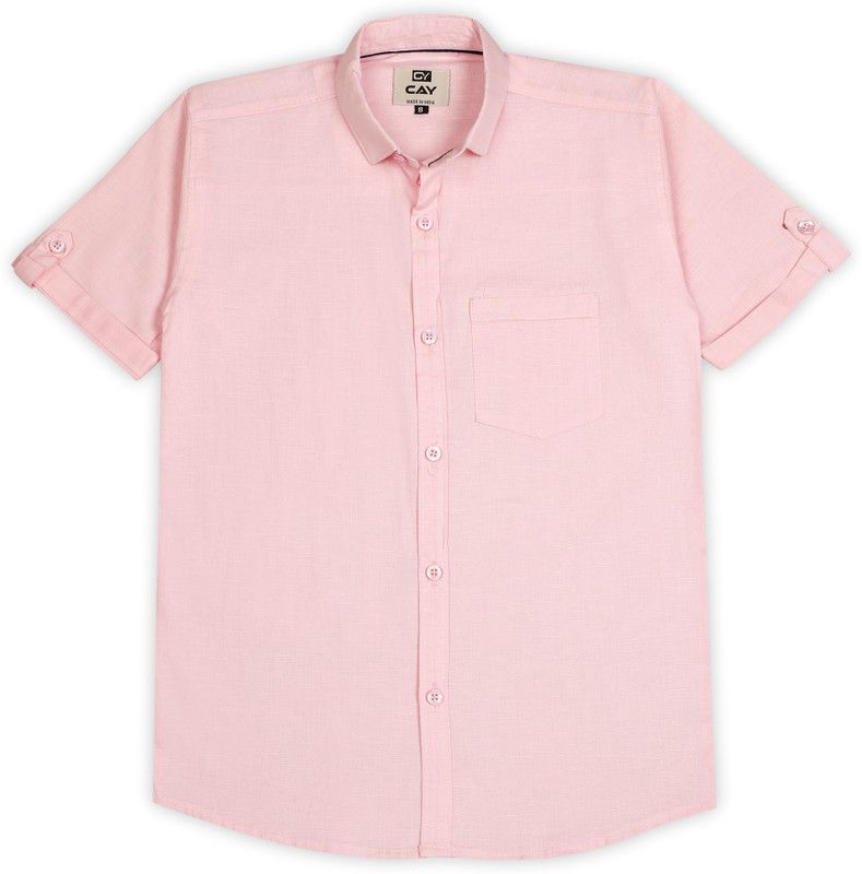 Boys Regular Fit Printed, Graphic Print, Solid Spread Collar Casual Shirt