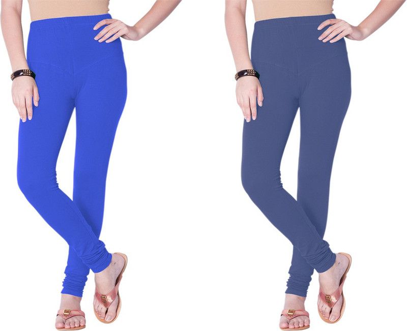 YIGIT Churidar Western Wear Legging  (Blue, Solid)