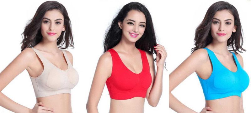 Pack of 3 Women Sports Non Padded Bra  (Beige, Red, Blue)