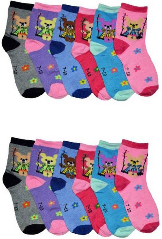 Boys & Girls Graphic Print Ankle Length  (Pack of 12)