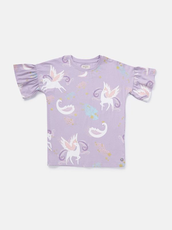 Baby Girls Cotton Blend Knit Top  (Purple, Pack of 1)