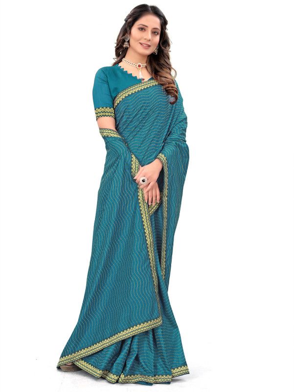 Self Design Daily Wear Pure Silk Saree  (Blue)