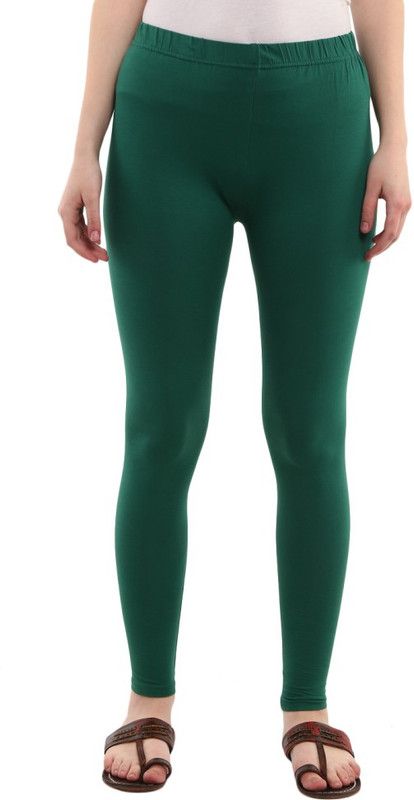 V-MART Ankle Length Western Wear Legging  (Green, Solid)