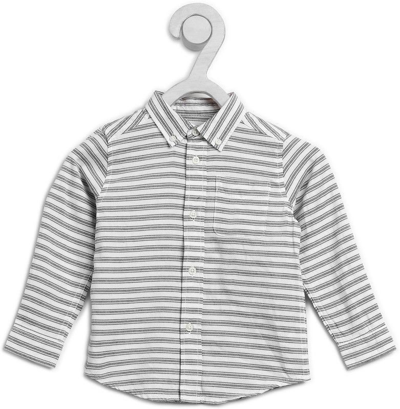 Baby Boys Regular Fit Striped Button Down Collar Casual Shirt