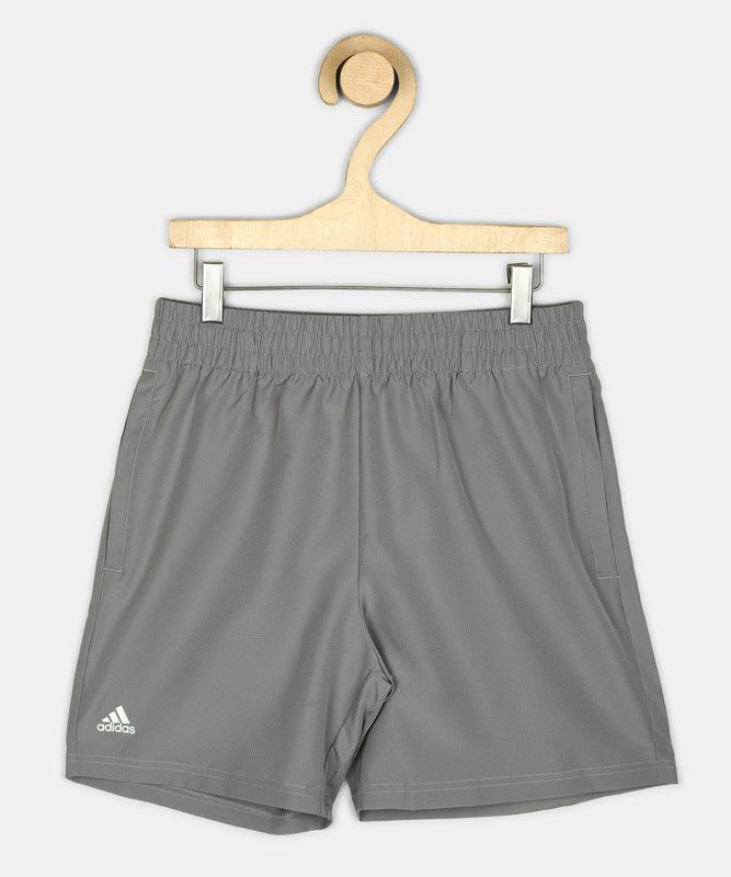 Short For Boys Sports Solid Polyester  (Grey, Pack of 1)