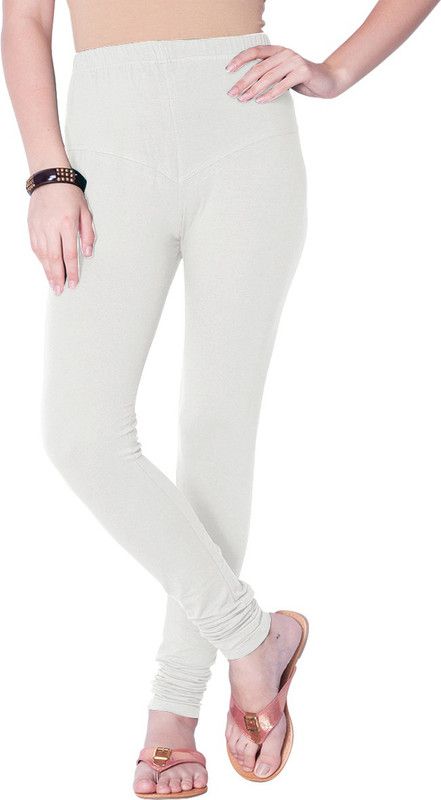 SP Weella Churidar Western Wear Legging  (White, Solid)