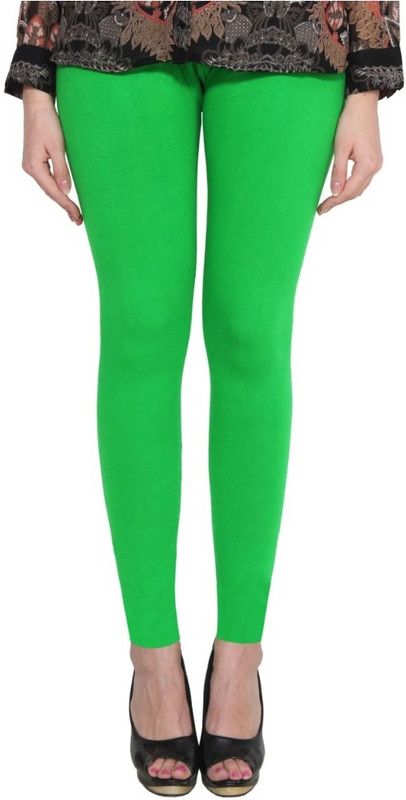KriSo Ankle Length Ethnic Wear Legging  (Green, Solid)