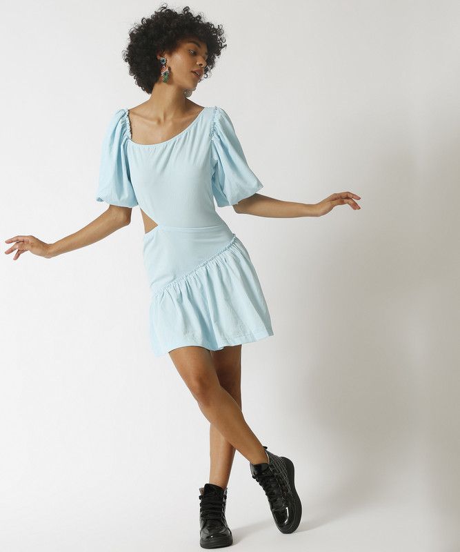 Women Sheath Light Blue Dress