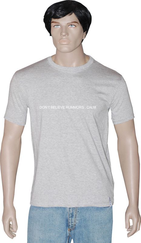 Funny Tees Men Graphic Print Round Neck Cotton Blend Grey T-Shirt