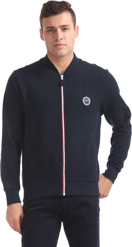 Men Full Sleeve Embellished Sweatshirt