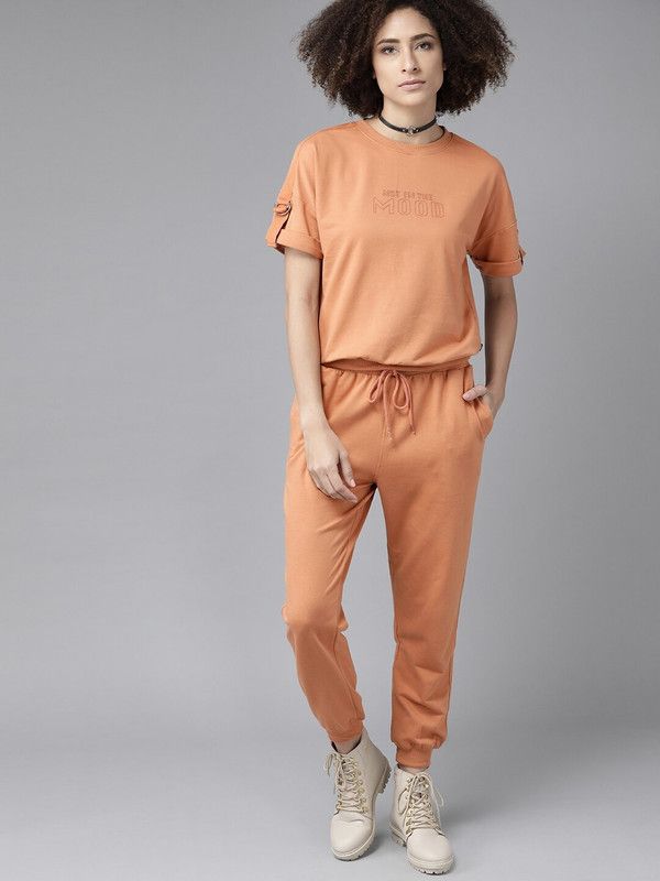 Women Co-ords Orange Dress