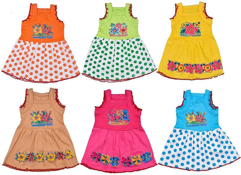 Baby Girls Casual Gown Gown  (Multicolor)