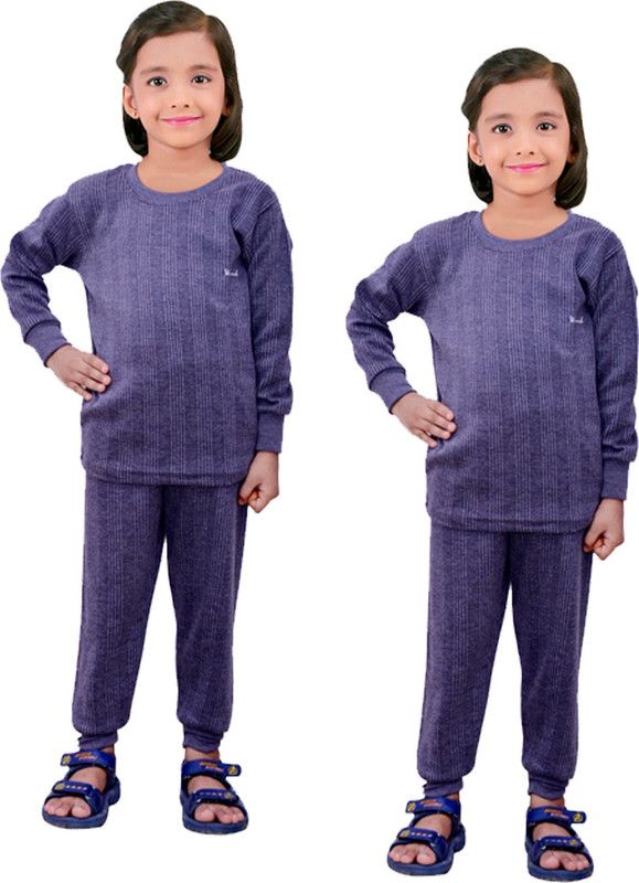 Top - Pyjama Set Thermal For Boys & Girls  (Blue, Pack of 4)