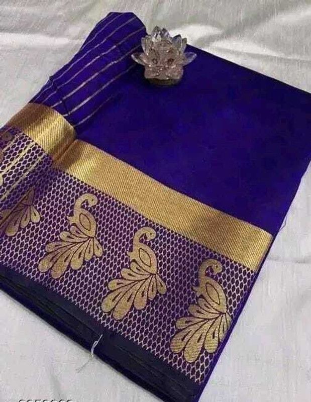 Animal Print Kanjivaram Art Silk Saree  (Multicolor)
