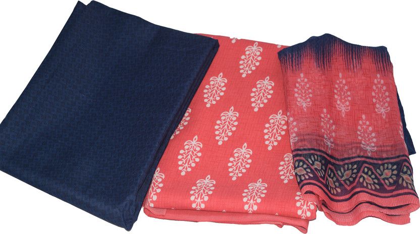 Unstitched Nylon Chudidar Fabric Floral Print