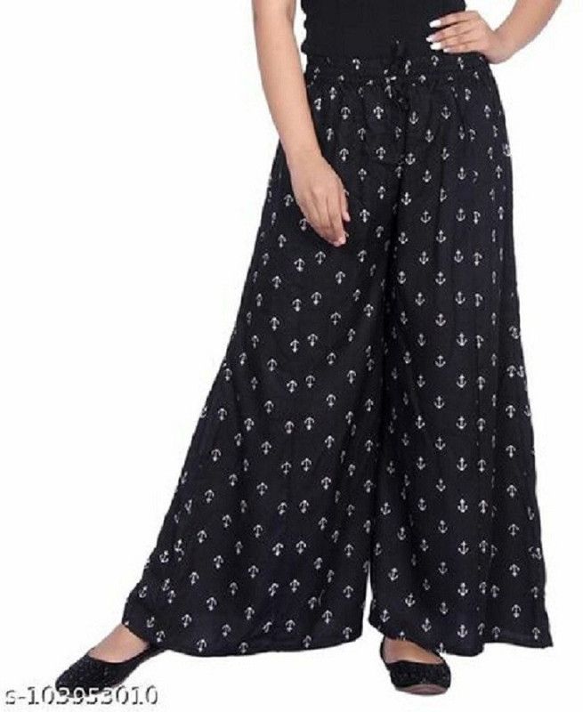 Women Regular Fit Black Linen Blend Trousers