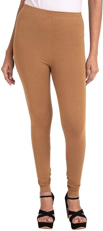 KEXCART Churidar Length Ethnic Wear Legging  (Brown, Solid)