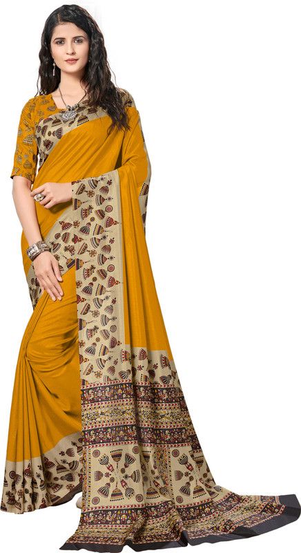Self Design, Printed, Applique Daily Wear Art Silk Saree  (Multicolor)