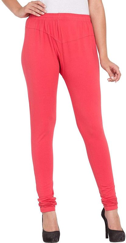 CLITHS Churidar Length Ethnic Wear Legging  (Pink, Solid)