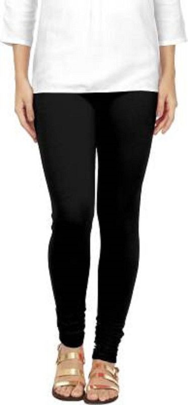 Shoreless Churidar Ethnic Wear Legging  (Black, Solid)