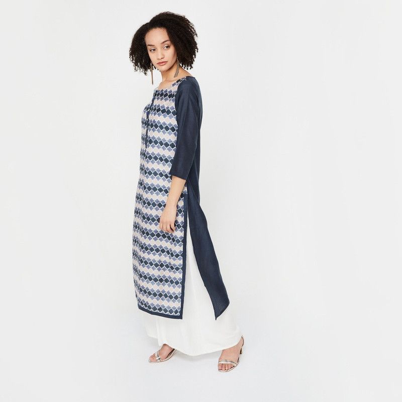 Women Printed Modal Straight Kurta  (Multicolor)