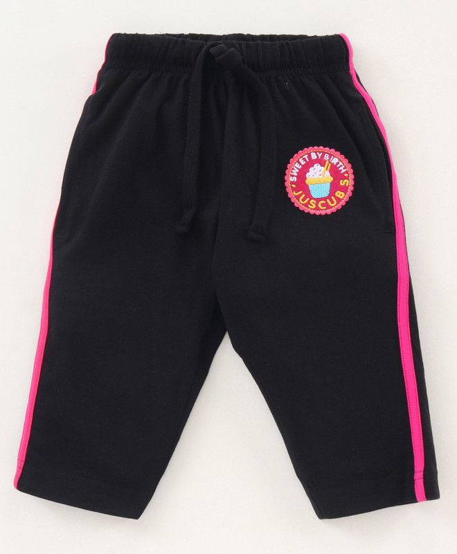 Short For Girls Casual Striped Cotton Jersey  (Black, Pack of 1)