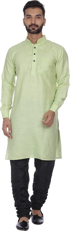 Men Pure Cotton Kurta and Churidar Set